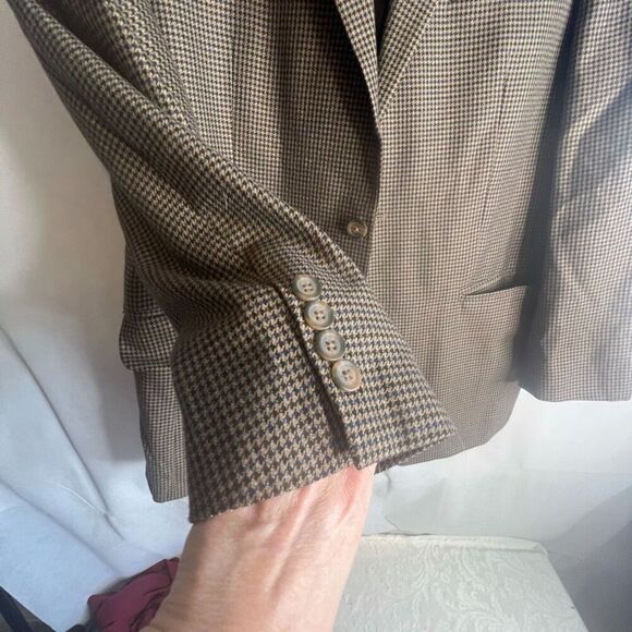 Croft & Barrow Brown Houndstooth Dressy Sports Coat Blazer Men's Size 42R - Picture 5 of 10